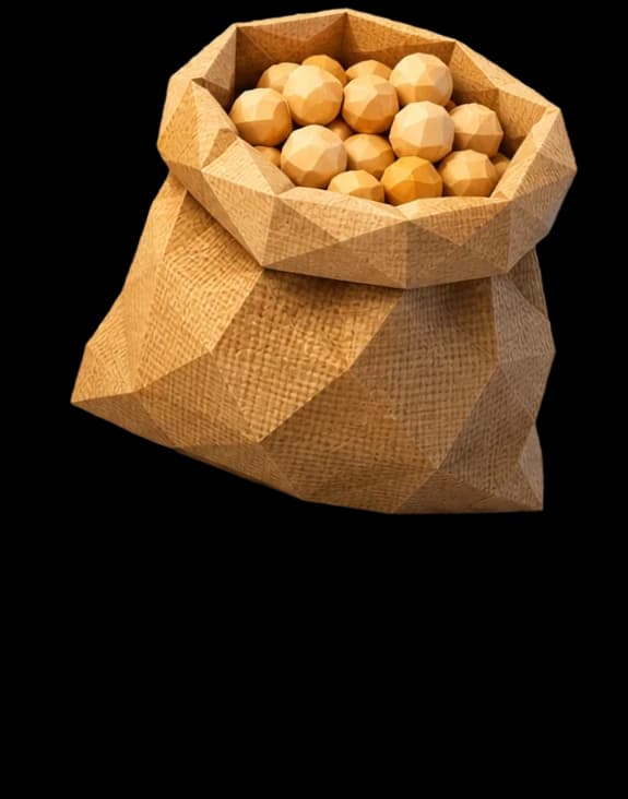 Chickpeas and lentils in a sack and a bowl, a pea pod beside them
